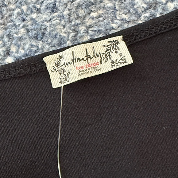 Free People Low Cut Black Bodysuit - Picture 2 of 4